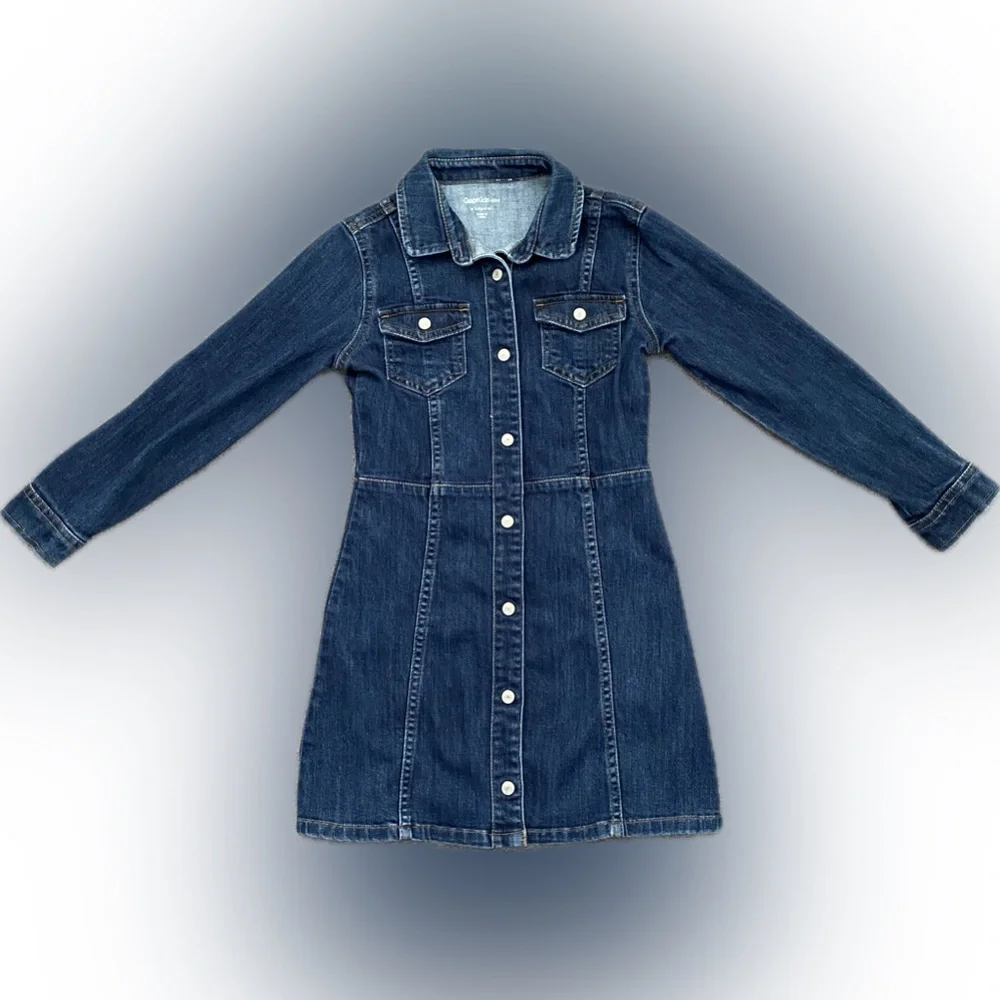 GAP Kids Denim Shirt Dress - Size Small Regular - EUC